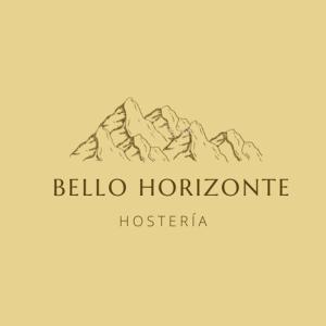 logotipo de un hotel con montaña en Hosteria Bello Horizonte en San Carlos de Bariloche