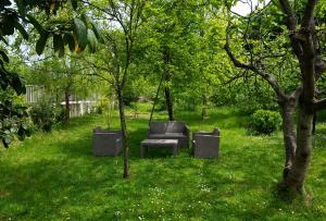A garden outside Villa River Village