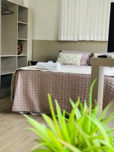 מיטה או מיטות בחדר ב-Hotel Zata e Flats