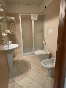 Koupelna v ubytování Parco Hotel Sassi
