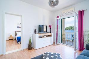 TV a/nebo společenská místnost v ubytování Family apartment