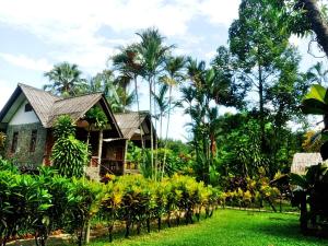 Ein Garten an der Unterkunft Tree Tops River Huts