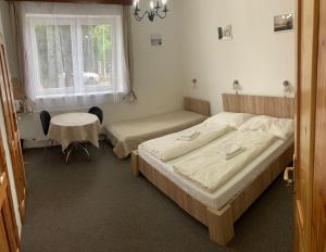 Postel nebo postele na pokoji v ubytování Penzion U Thuje