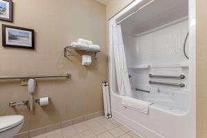 A bathroom at Comfort Suites Myrtle Beach Central