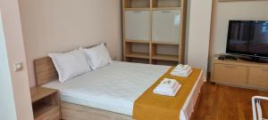 Postel nebo postele na pokoji v ubytování Dani beach Sozopol