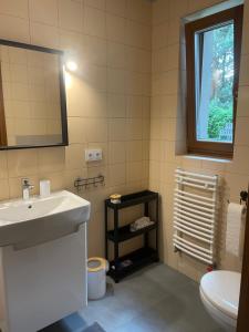 Kúpeľňa v ubytovaní Apartament przy lesie