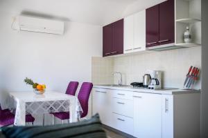 Kuchyň nebo kuchyňský kout v ubytování Apartments Stermasi