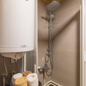 a shower in a bathroom with a shower at Brvnara na bregu in Bajina Bašta +77 photos