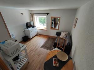 an overhead view of a living room with a couch at Sweet House and Apartment in Rovinj