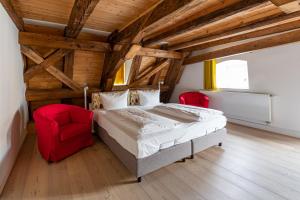 Letto o letti in una camera di Fuchsbräu