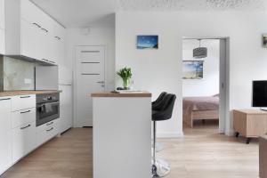 A kitchen or kitchenette at Gdynia Mare Apartment