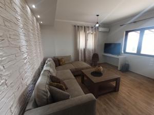 TV a/nebo společenská místnost v ubytování MELENIOS HOUSES