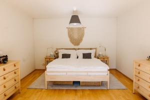 Ένα ή περισσότερα κρεβάτια σε δωμάτιο στο Apartmán v srdci Znojma „Jako doma“
