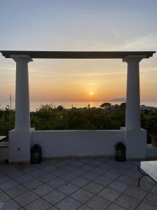 a view of the sunset from a patio at Casa Capri Sunset in Anacapri