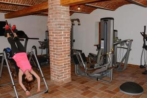Posilňovňa alebo fitness centrum v ubytovaní Penzion Kovárna