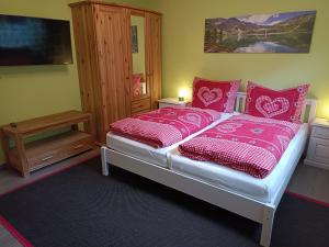 Postel nebo postele na pokoji v ubytování Ferienwohnung Bruni Bock