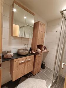 Koupelna v ubytování Haus Felix + 14 fotografií