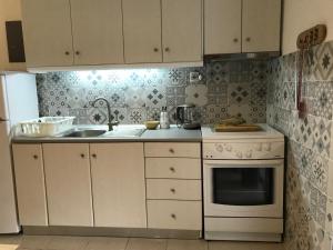 Kuchyň nebo kuchyňský kout v ubytování Grey Theros Apartments