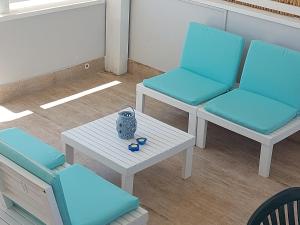A seating area at Casa dei filodendri