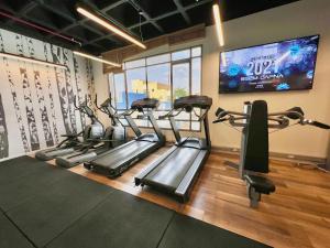 Fitness centrum a/nebo fitness zařízení v ubytování Almogim Suites Eilat Hotel