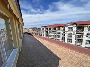 a view from the balcony of a building at Valemar Apartments in Pomorie