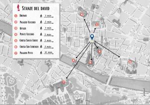 una mappa della città di Shirmp dabid Island di Stanze del David Place a Firenze