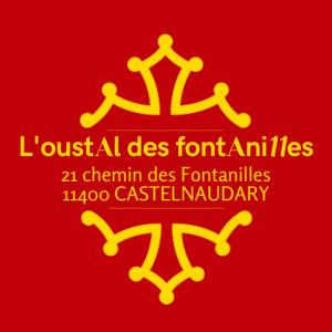 a logo for a festival of foranimated animals at L'oustal des Fontanilles in Castelnaudary