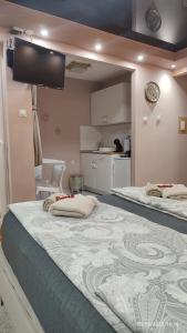 Voodi või voodid majutusasutuse Iva Lux apartman toas +7 fotot