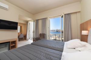 Voodi või voodid majutusasutuse Hotel Hermes toas