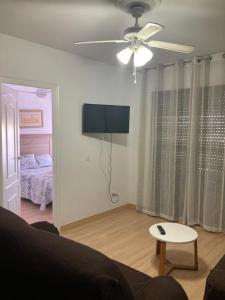 Televízia a/alebo spoločenská miestnosť v ubytovaní APARTAMENTOS SOL ANDALUZ - GOYA