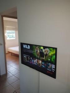TV a/nebo společenská místnost v ubytování Amalthia