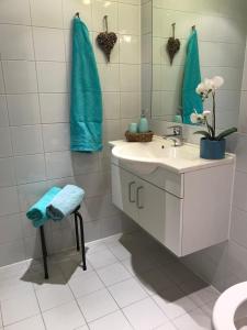 Salle de bains dans l'établissement Hordatun Panorama