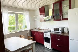 Kuchyňa alebo kuchynka v ubytovaní cozy worker apartments Niederkassel