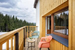 Balkón nebo terasa v ubytování Ski & Spa hotel BELLEVUE
