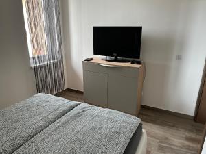A television and/or entertainment centre at Rajczi Apartman