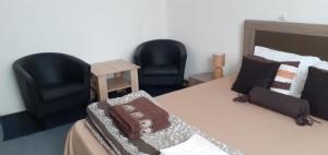 Uma cama ou camas num quarto em Villa Svalyavа