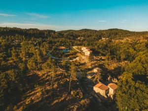 an aerial view of a resort in the middle of a forest at Moinho da Lapa in Lapa