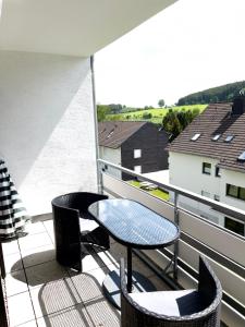 Ein Balkon oder eine Terrasse in der Unterkunft Fewo Bergperle