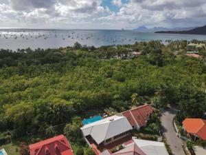 an aerial view of a resort and a body of water at Villa La Luz in Sainte-Anne