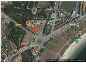 サンシェンショにあるURBANIZACIÓN ILLAS ATLANTICAS-PORTONOVOの赤い点との交差点地図