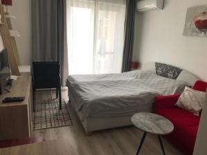 Postel nebo postele na pokoji v ubytování Apartmán Podhájska