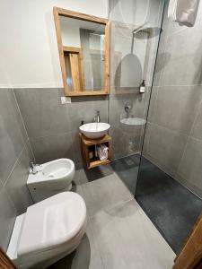 Koupelna v ubytování Hotel Da Franco e Adriana
