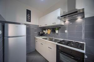 Kuchyň nebo kuchyňský kout v ubytování Apartment Korado
