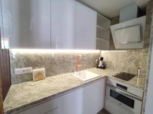 Kuchyň nebo kuchyňský kout v ubytování Peñafiel Dreams con Jacuzzi II
