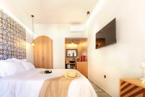 TV/trung tâm giải trí tại Alkionides Rooms