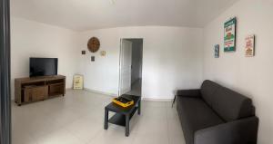 TV a/nebo společenská místnost v ubytování KAZ'ANTILLAISE TI LUCA APPARTEMENT 3/4 PERS.