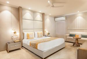Krevet ili kreveti u jedinici u okviru objekta Hotel Star - Near Delhi Airport