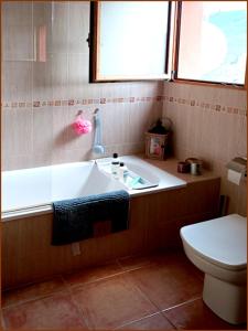 Ванна кімната в Agradable chalet con piscina en Sierra d'Espadan