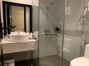 Koupelna v ubytování Khanh Linh Hotel