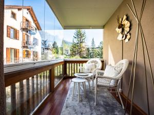 Balkón nebo terasa v ubytování Apartment Chesa Sur Ova 30 by Interhome